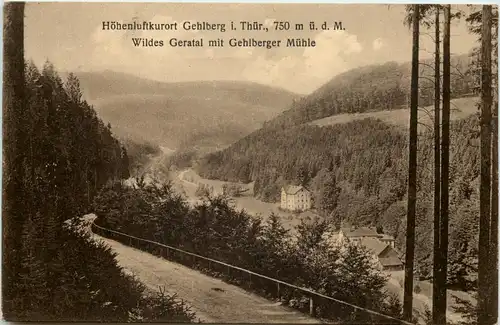 Kurort Gehlberg, Wildes Geratal mit Gehlberger Mühle -511930