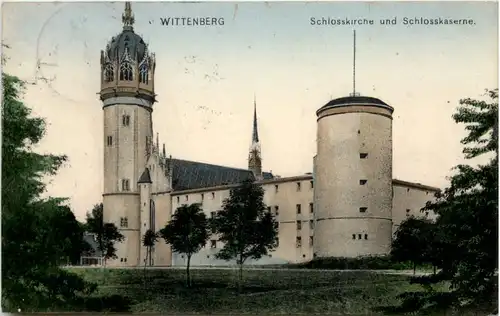 Wittenberg, Schlosskirche und Schlosskaserne -511854