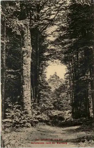 der Durchblick von der Hohensonne nach der Wartburg -511874