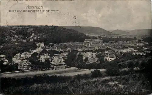 Meiningen, Blick vom Bibrasberg auf die Stadt -512432