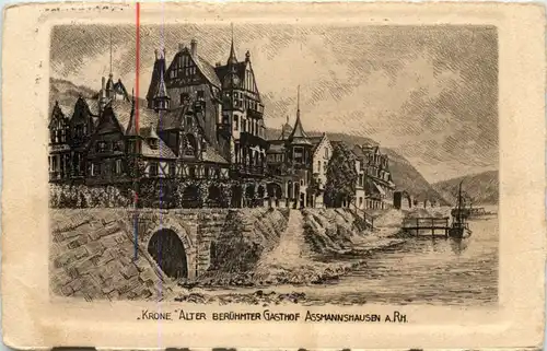 Krone Alter Berühmter Gasthof Assmannshausen -513176