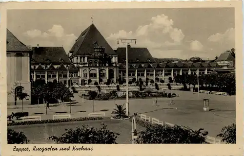 Ostseebad Zoppot - Kurgarten und Kurhaus -625112