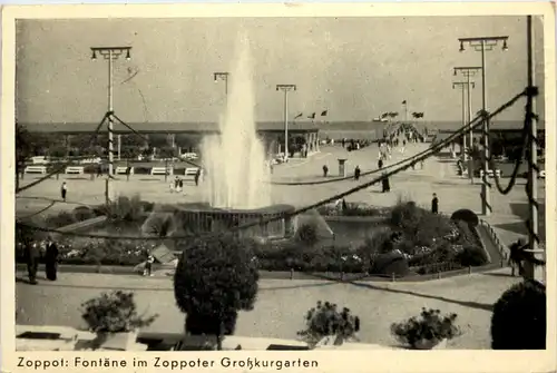 Ostseebad Zoppot - Fontäne im Zoppoter Grosskurgarten -625308