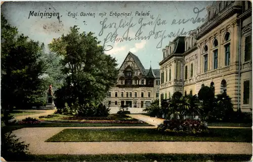 Meiningen, Engl. Garten mit Erbprinzl. Palais -512414