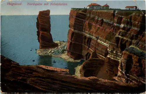 Helgoland, Nordspitze mit Nebelstation -513666