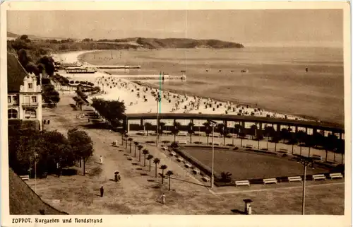 Ostseebad Zoppot - Kurgarten und Nordstrand -625586