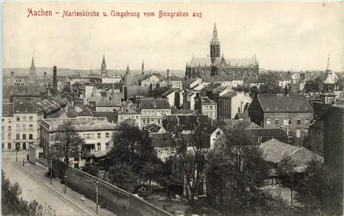 Aachen, Marienkirche u. Umgebung vom Boxgraben aus -513496