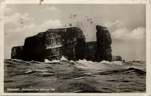 Helgoland, Nordspitze bei schwerer See -511404