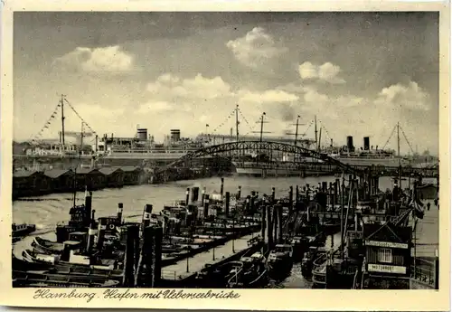 Hamburg, Hafen mit Überseebrücke -511464