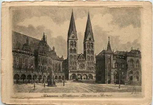 Bremen, Rathaus, Dom und Börse -512548