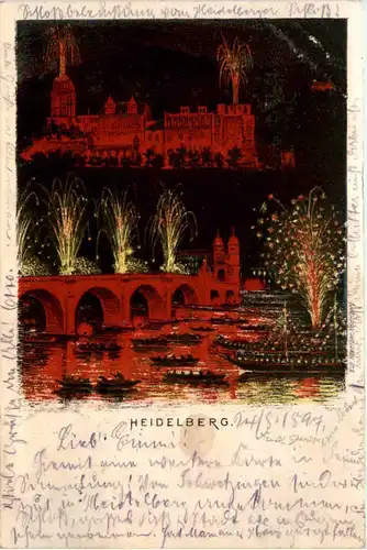 Heidelberg Schloss - Litho -498344