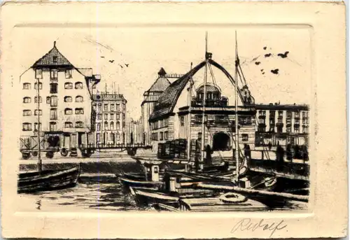 Kiel, Fischerei-Hafen mit Fischhalle -513174