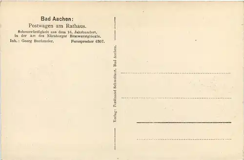 Aachen, Postwagen am Rathaus -513572
