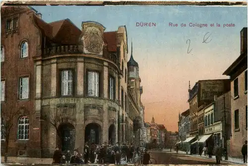 Düren, Rue de Cologne et la poste -514256