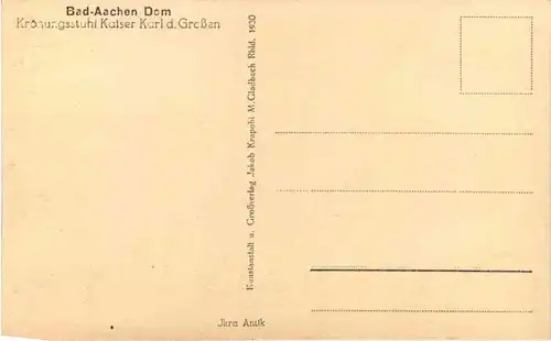 Aachen, Dom, Krönungsstuhl Kaiser Karl d. Grossen -513610