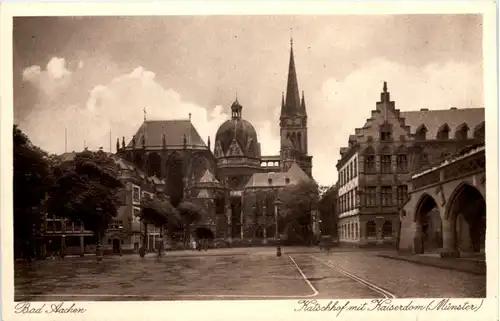 Aachen, Katschhof mit Kaiserdom - Münster -513574