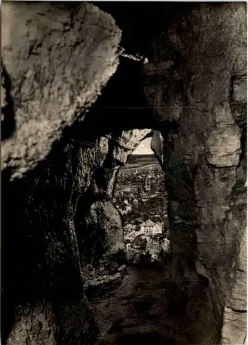 Meiningen, Götz-Höhle, Blick auf die Stadt -512484