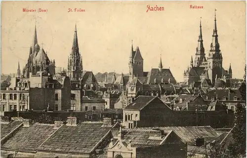 Aachen, Münster, Rathaus, St. Foilan -513568