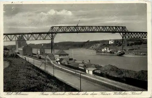 Kiel-Holtenau, Prinz Heinrich Brücke über dem Kaiser Wilhelm-Kanal -512664