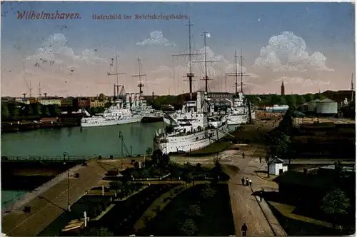 Wilhelmshaven - Hafenbild mit Reichskriegshafen -499504