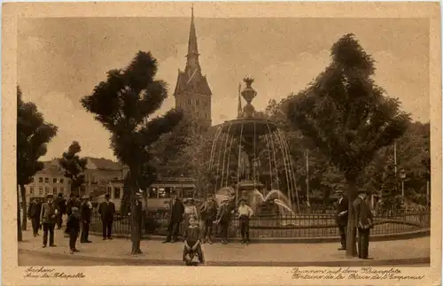 Aachen, Brunnen auf dem Kaiserplatz -514976