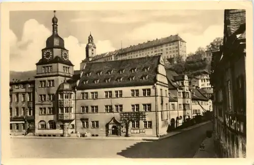 Rudolstadt, Rathaus und Heidecksburg -512984