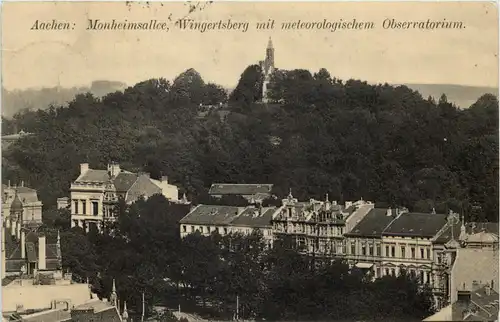 Aachen, Monheimsallee, Wingertsberg mit meteorologischem Observatorium -514732