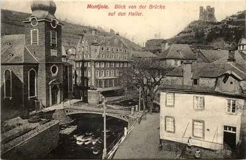 Monschau-Montjoie, Blick von der Brücke auf den Haller -514590