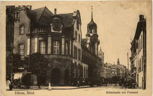 Düren, Kölnstrasse mit Postamt -515496
