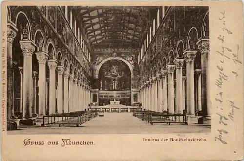 München, inneres der Bonifaziuskirche -398554