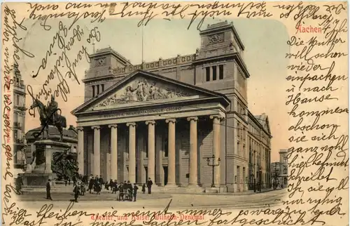 Aachen, Theater und Kaiser-Wilhelm-Denkmal -515032