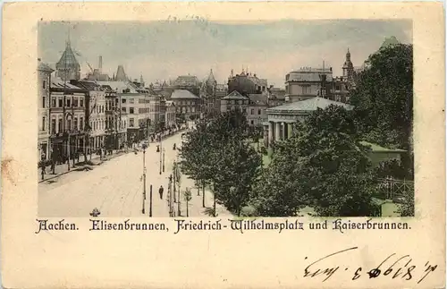 Aachen, Elisenbrunnen, Friedrich-Wilhelmsplatz und Kaiserbrunnen -514830