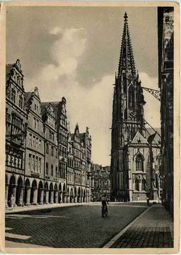 Münster i. W., Prinzipalmarkt und Lambertikirche -516124