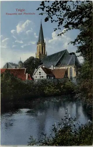 Telgte, Emspartie und Pfarrkirche -515332