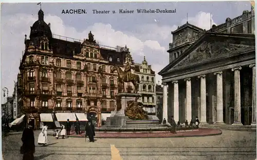 Aachen, Theater u. Kaiser Wilhelm-Denkmal -515050