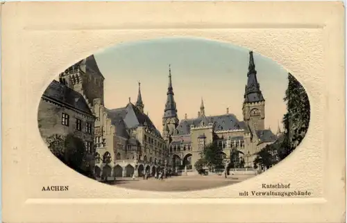 Aachen, Katschhof mit Verwaltungsgebäude -515672