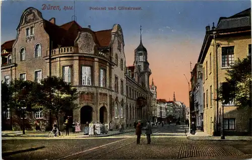 Düren, Postamt und Cölnstrasse -515562