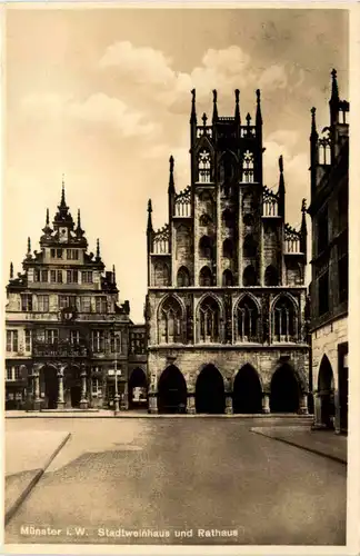 Münster i. W., Rathaus, u. Stadtweinhaus, -516334