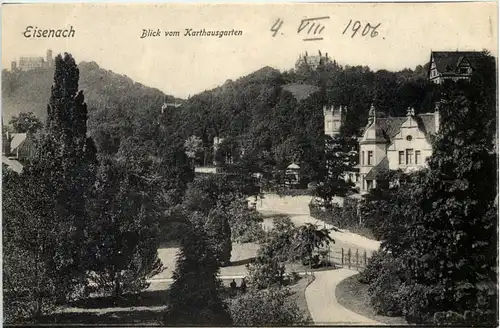 Eisenach, Blick vom Karthausgarten -516590