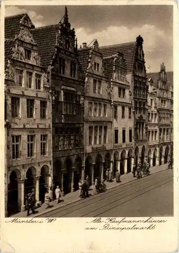 Münster i. W., Alte Kaufmannshäuser am Prinzipalmarkt -516130