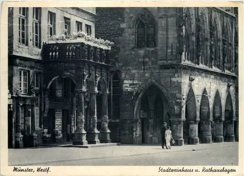 Münster i. W., Stadtweinhaus und Rathausbogen -516150