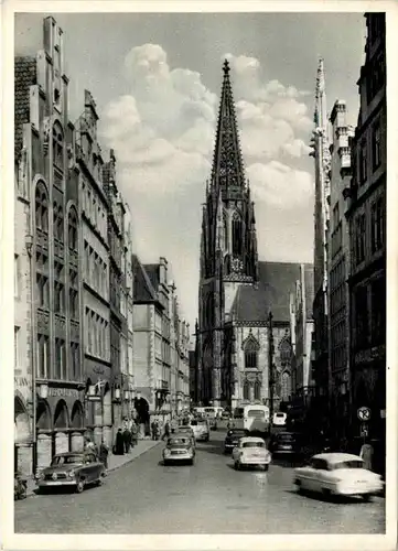 Münster i. W., Prinzipalmarkt mit Lambertikirche -516020