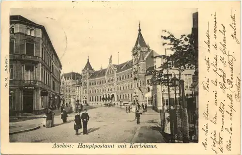 Aachen, Hauptpostamt mit Karlshaus -515728