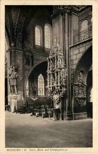Münster i. W., Dom, Blick auf Christophorus -516388