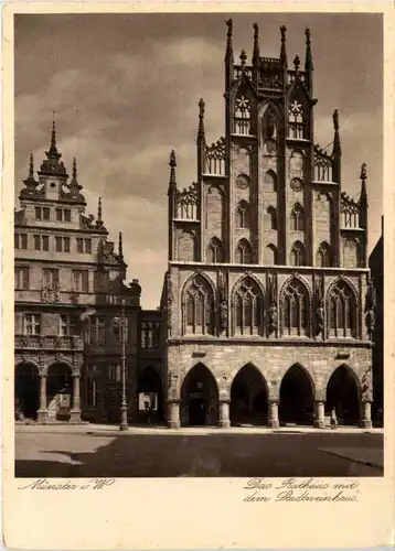 Münster i. W., Rathaus mit dem Stadtweinhaus -516148