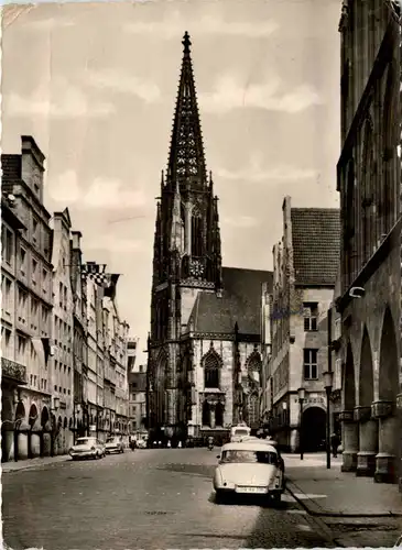 Münster i. W., Prinzipalmarkt mit Lambertikirche -516032