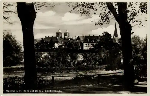 Münster i. W., Blick auf Dom u. Lambertikirche -516308