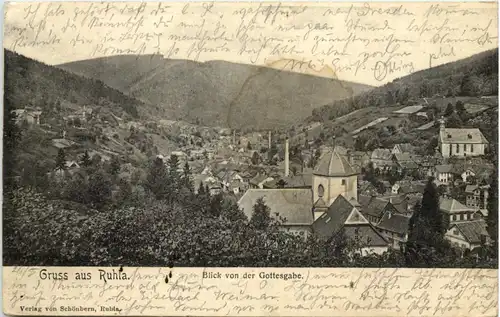 Ruhla i.Thür., Blick von der Gottesgabe -516726