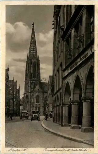 Münster i. W., Prinzipalmarkt und Lambertikirche -517878