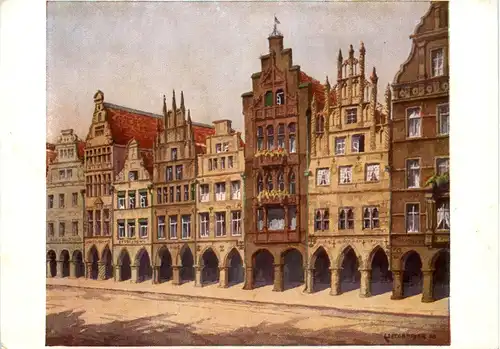 Münster i. W., Giebel- und Bogenhäuser bei Prinzipalmarkt -516366